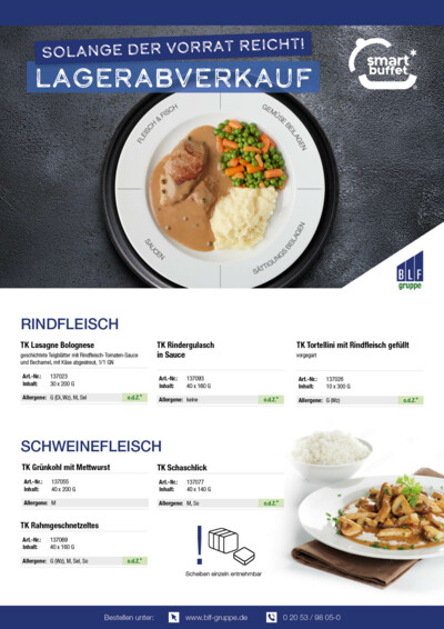 Smartbuffet Lagerabverkauf - Solange der Vorrat reicht!