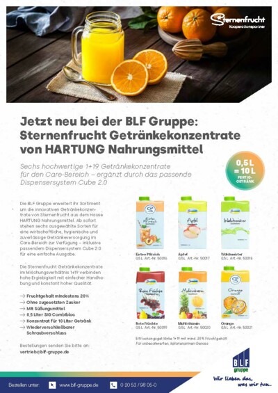 NEU! Sternenfrucht Getränkekonzentrate