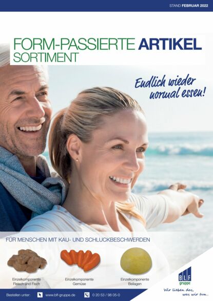 Form-passierte Artikel Älteres, glückliches Pärchen, die endlich wieder normal essen können.