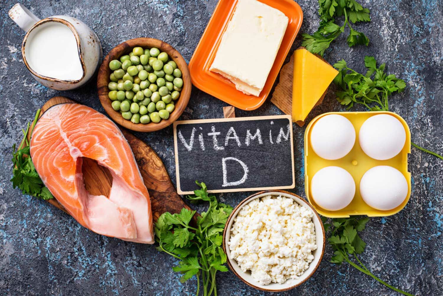 Vitamine - Abbildungen von Obst und Gemüse 