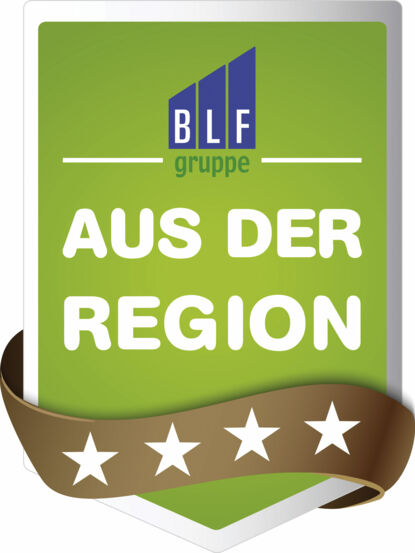BLF Siegel "Aus der Region" Auf diesem Bild sieht man unser BLF Siegel "Aus der Region".